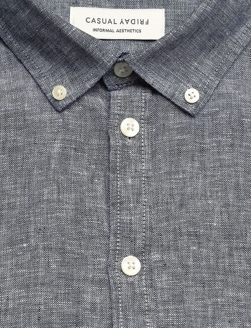 Casual Friday - CFANTON BD LS linen shirt - leinenhemden - navy blazer melange - 2