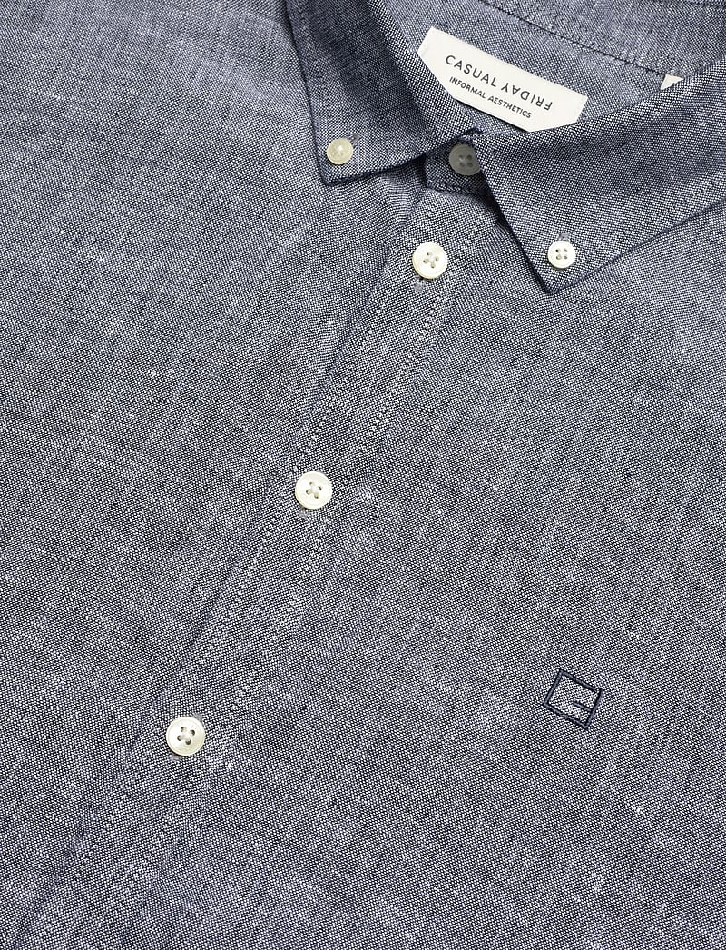 Casual Friday - CFANTON BD LS linen shirt - leinenhemden - navy blazer melange - 3