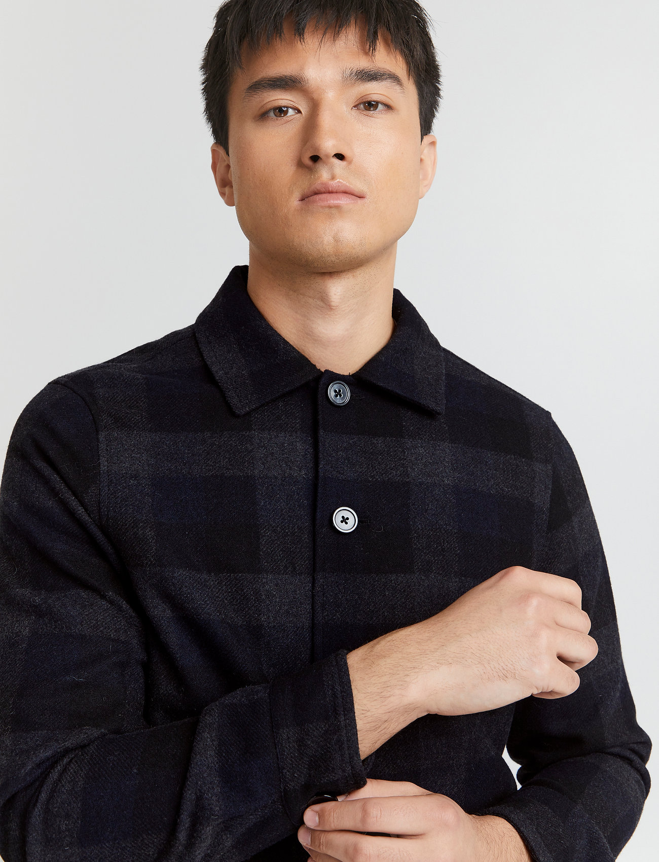 Casual Friday - Jansen checked jacket - dark grey melange - 5