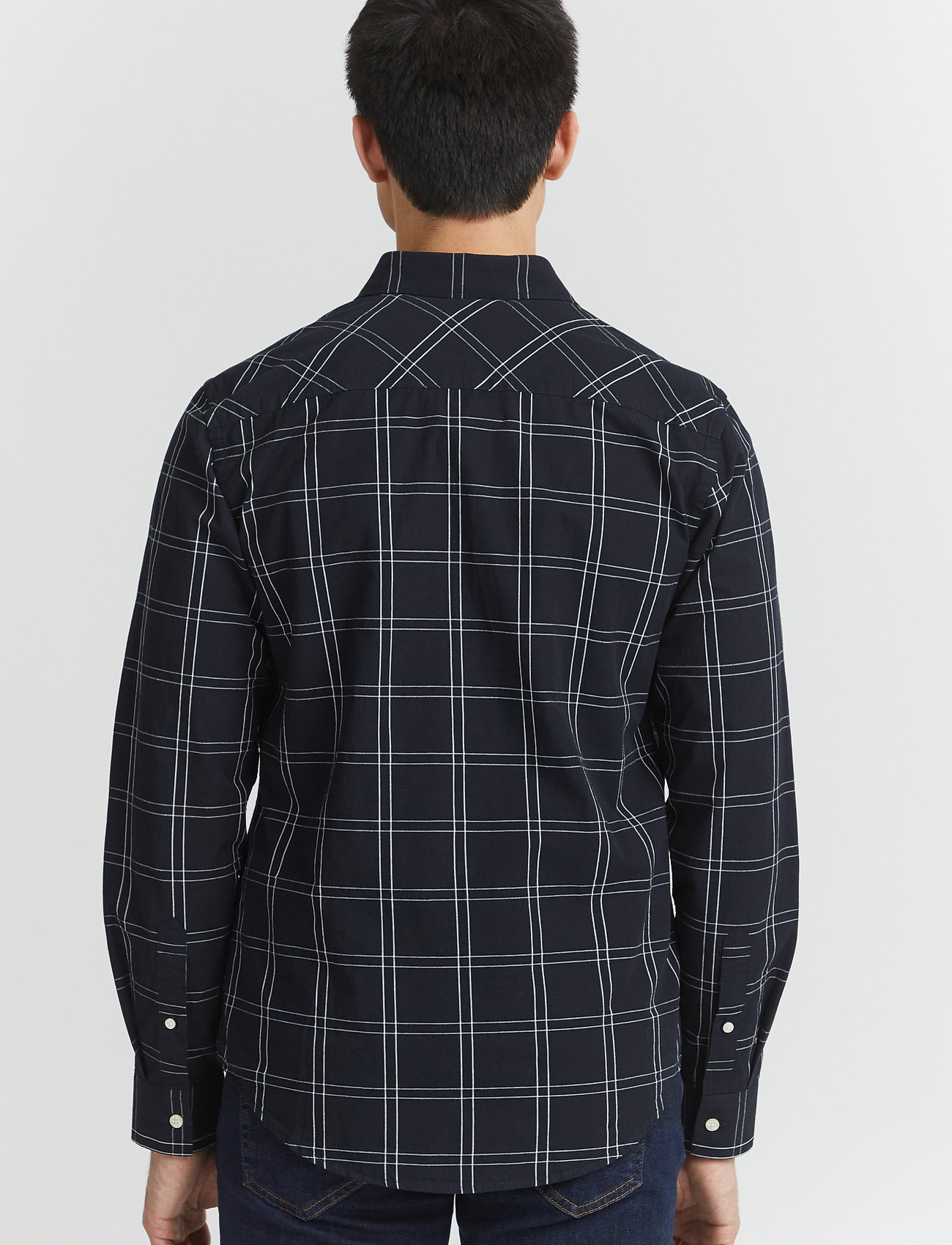Casual Friday - Anton LS BU checked shirt - dark navy - 4