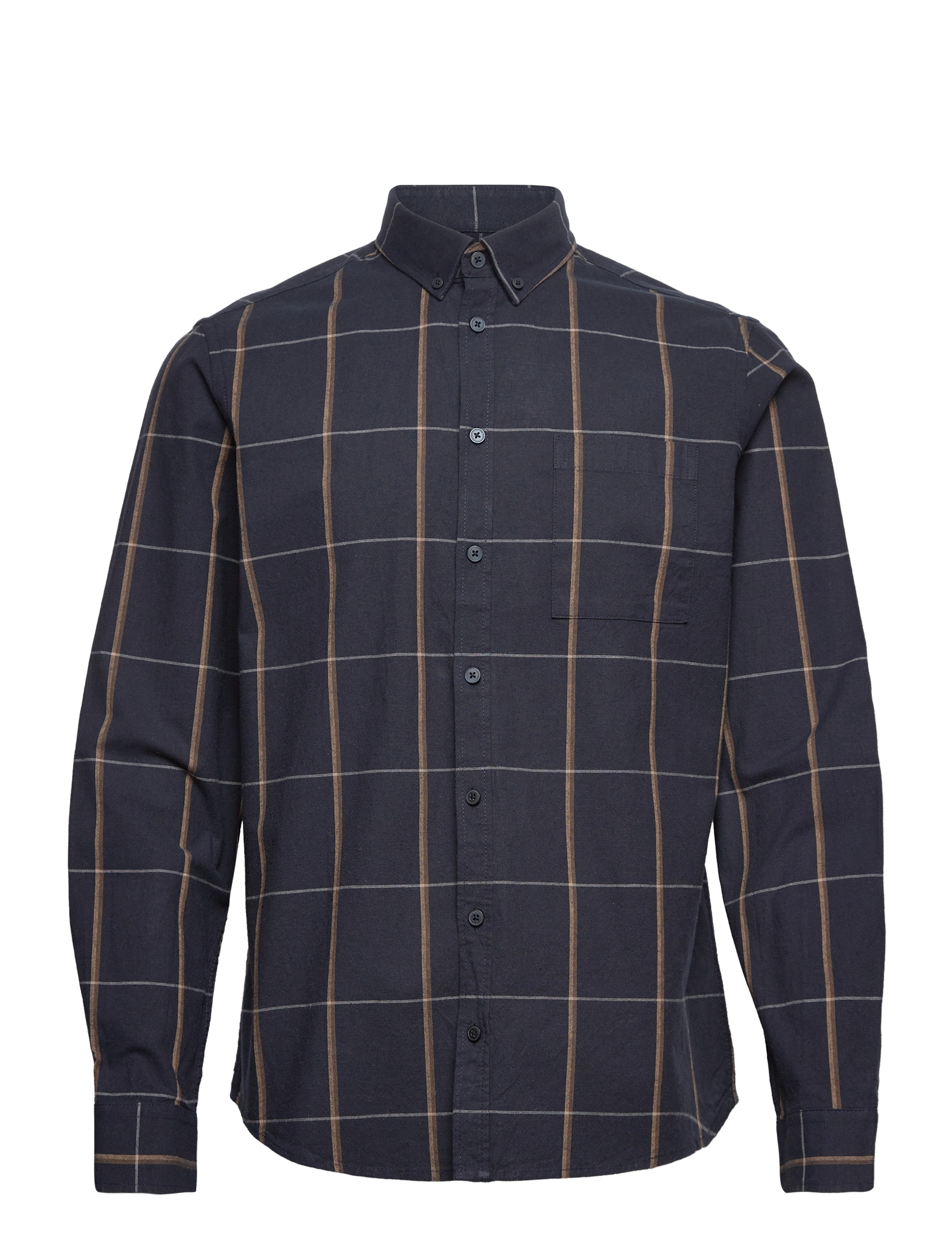 Casual Friday - Anton BD LS checked shirt - dark navy - 0