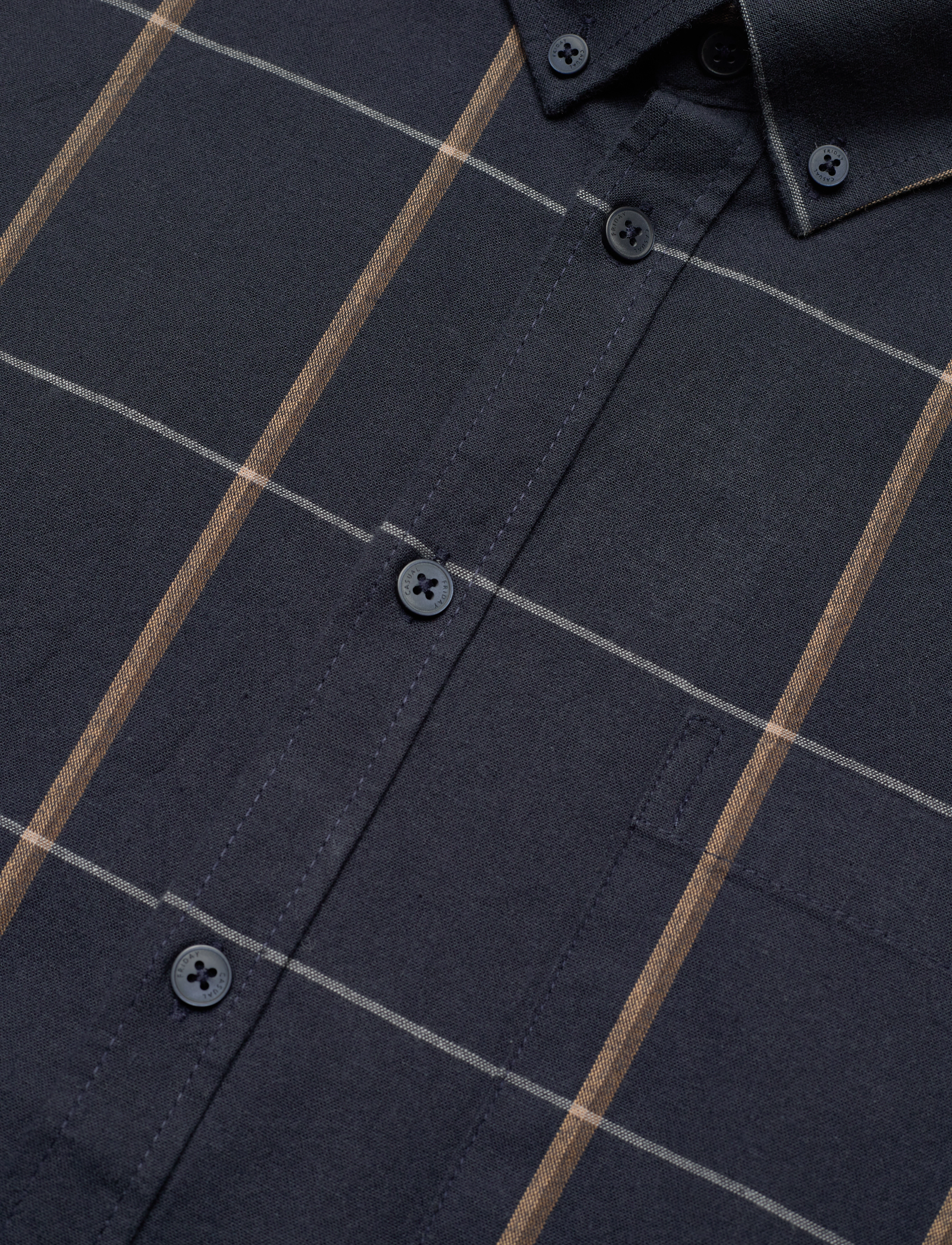 Casual Friday - Anton BD LS checked shirt - dark navy - 3