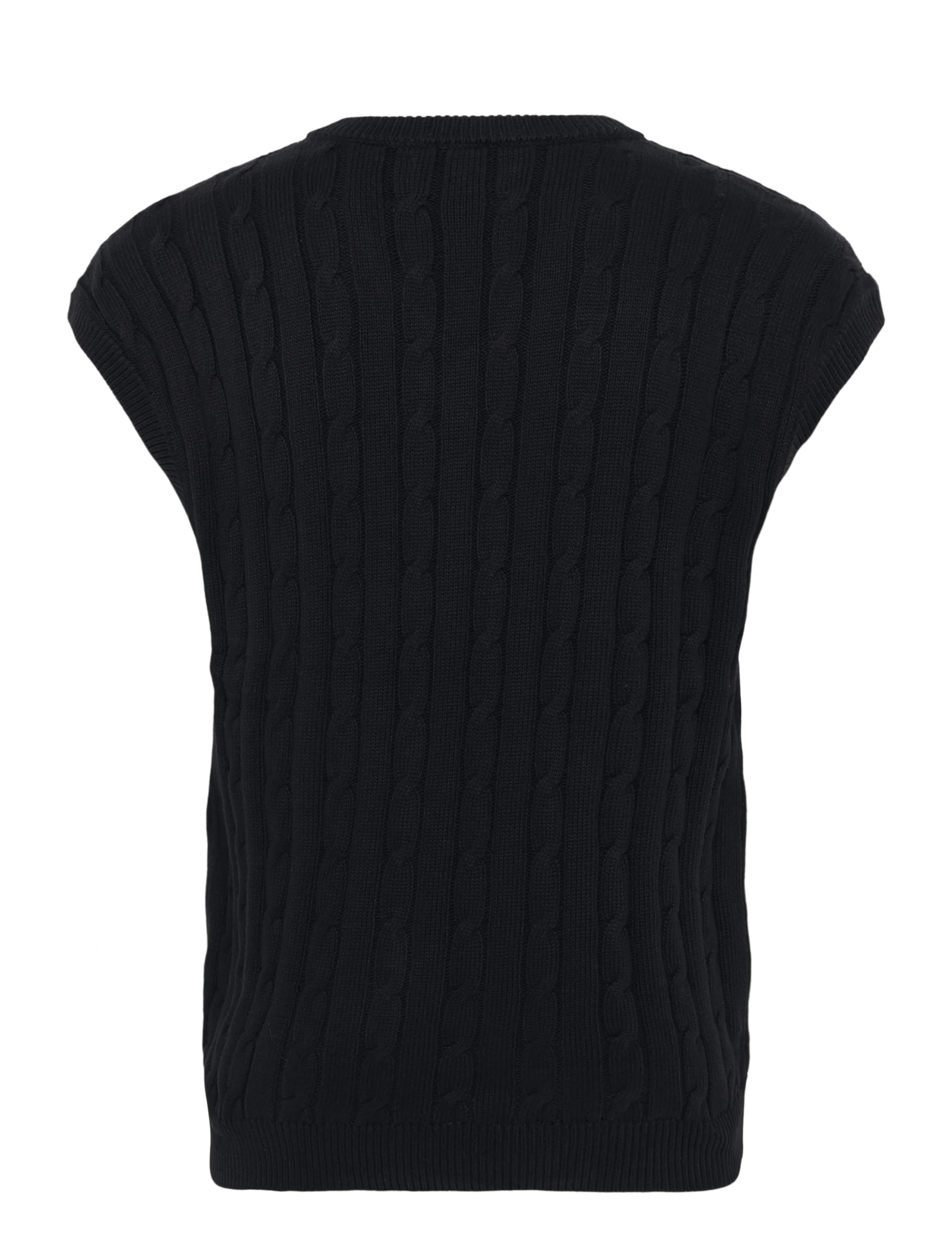 Casual Friday - CFKLAES cable oversized vest - dark navy - 1