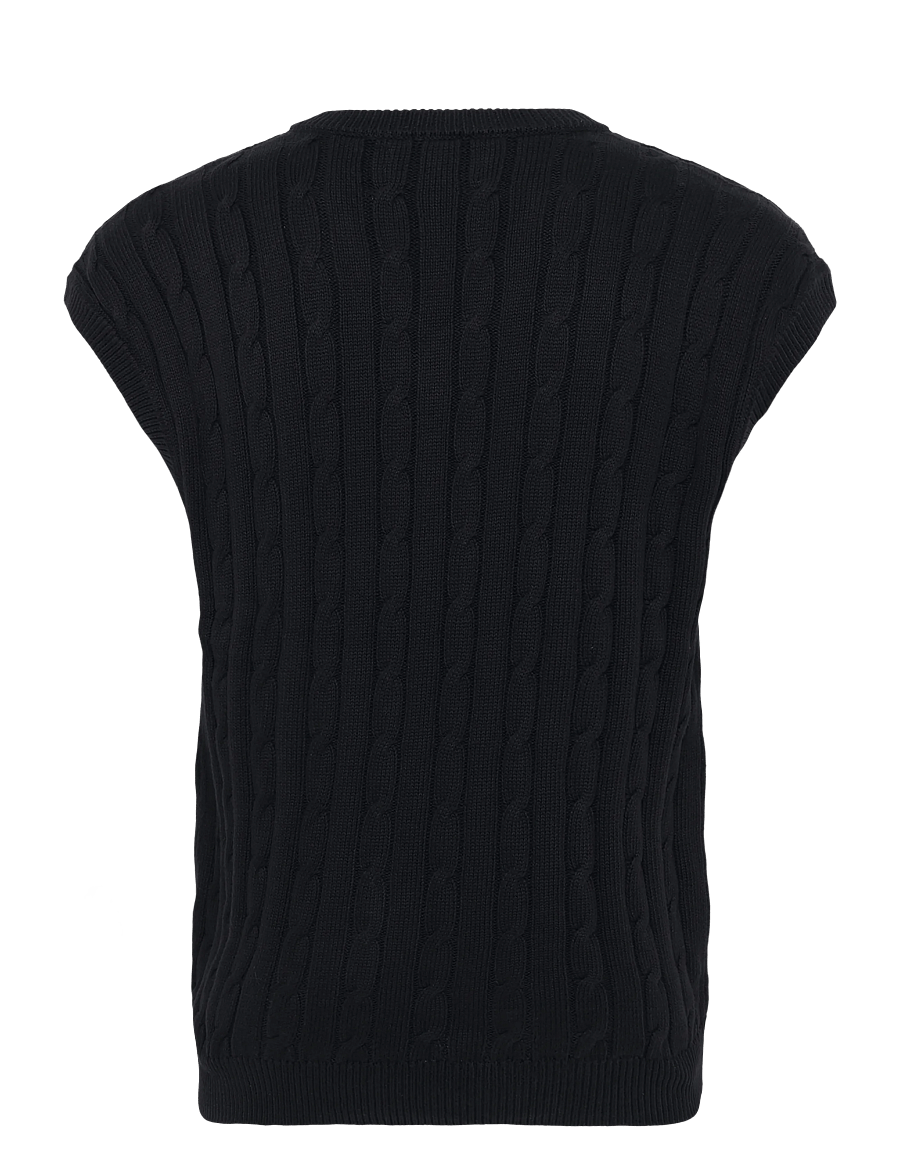 Casual Friday - CFKLAES cable oversized vest - dark navy - 1