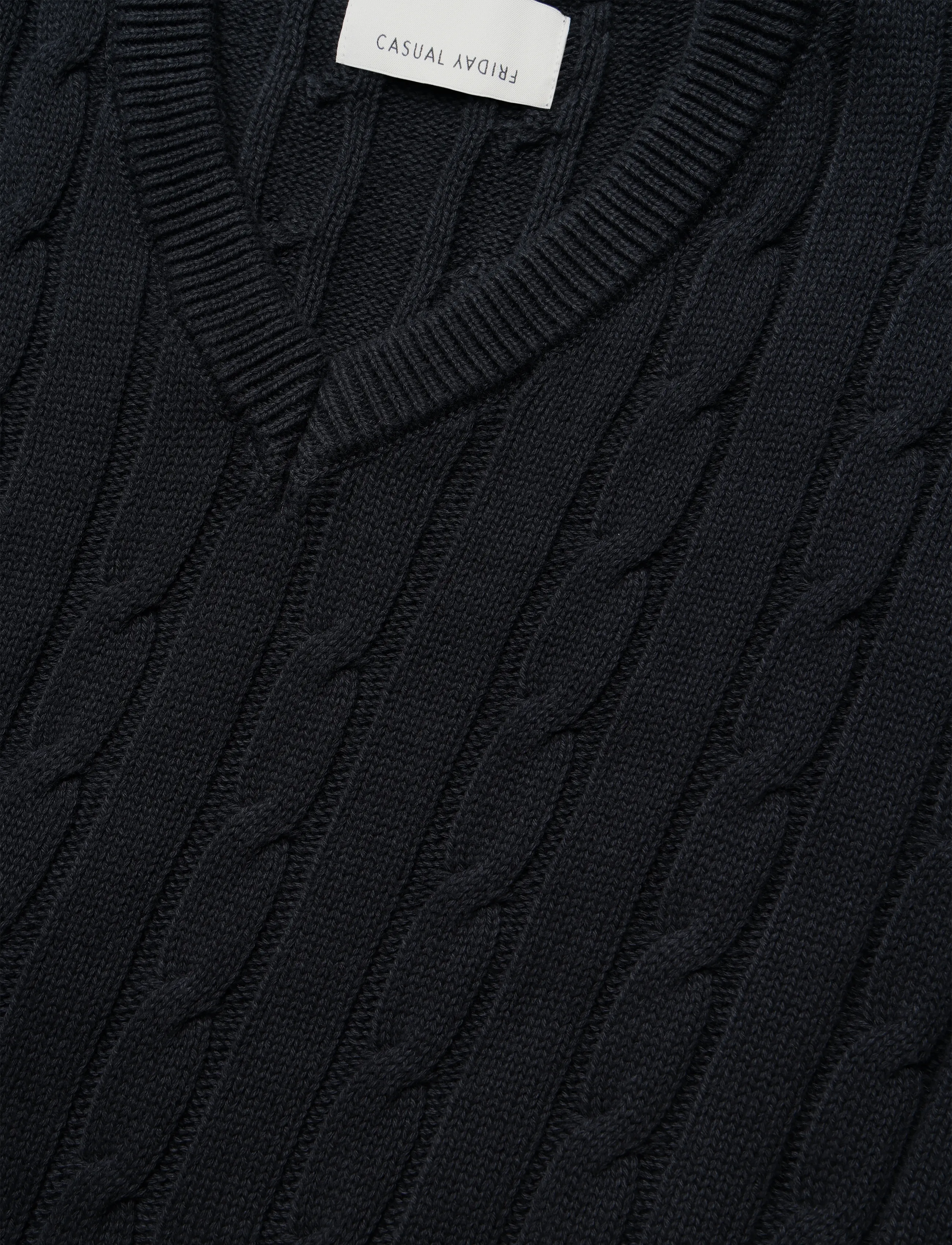 Casual Friday - CFKLAES cable oversized vest - dark navy - 4