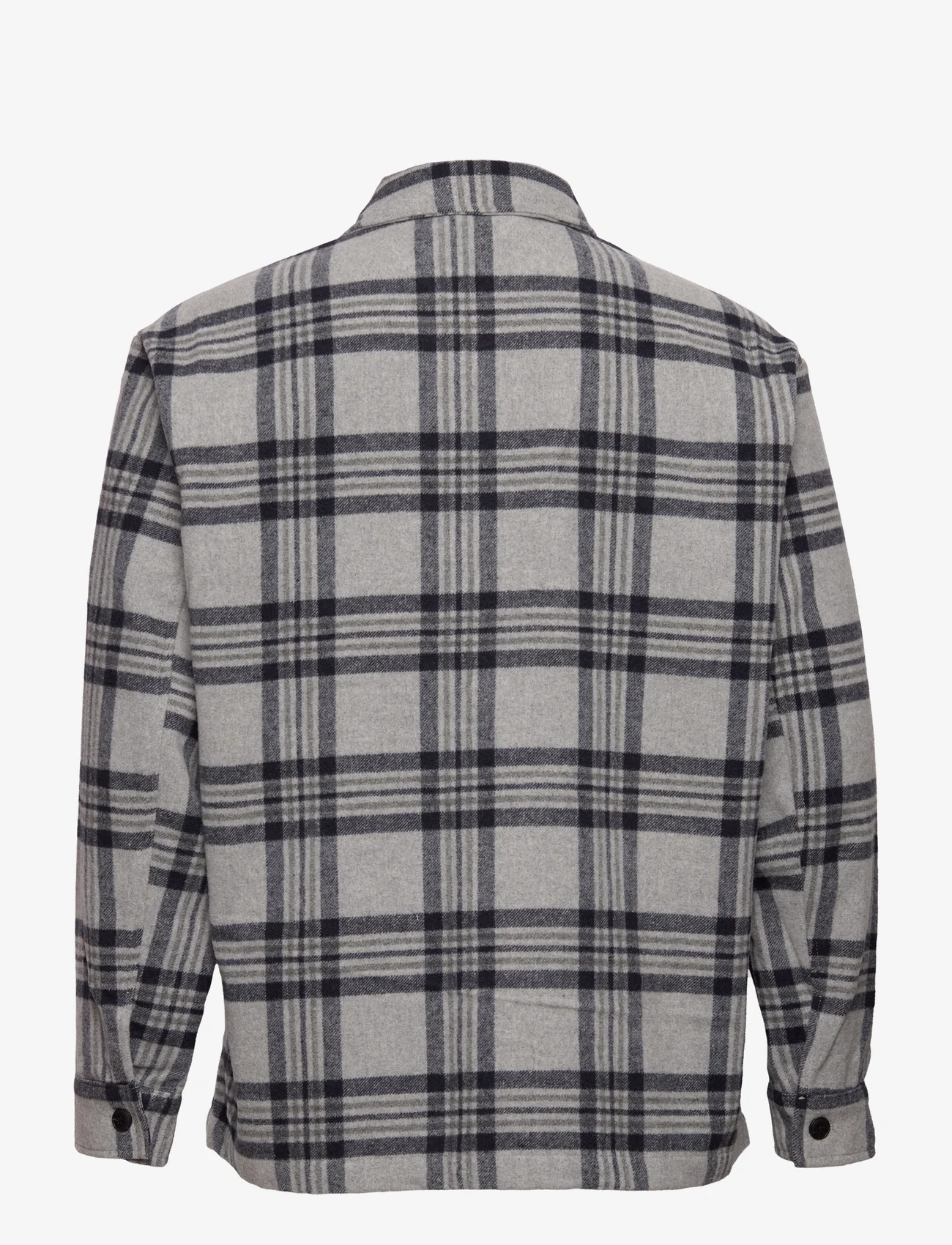 Casual Friday - Junger checket jacket - checkered shirts - light grey melange - 1