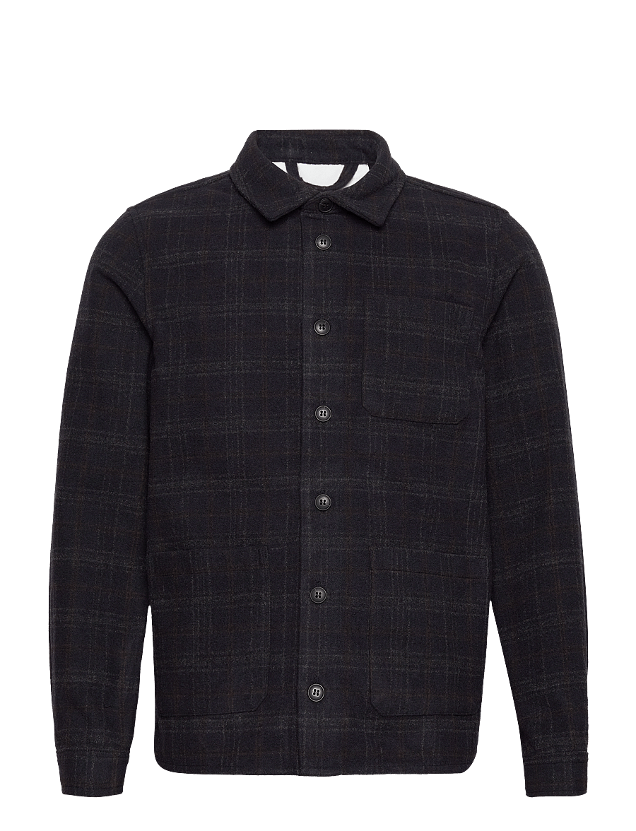 Casual Friday - CFJEUX checked shacket - herbstjacken - dark navy - 0
