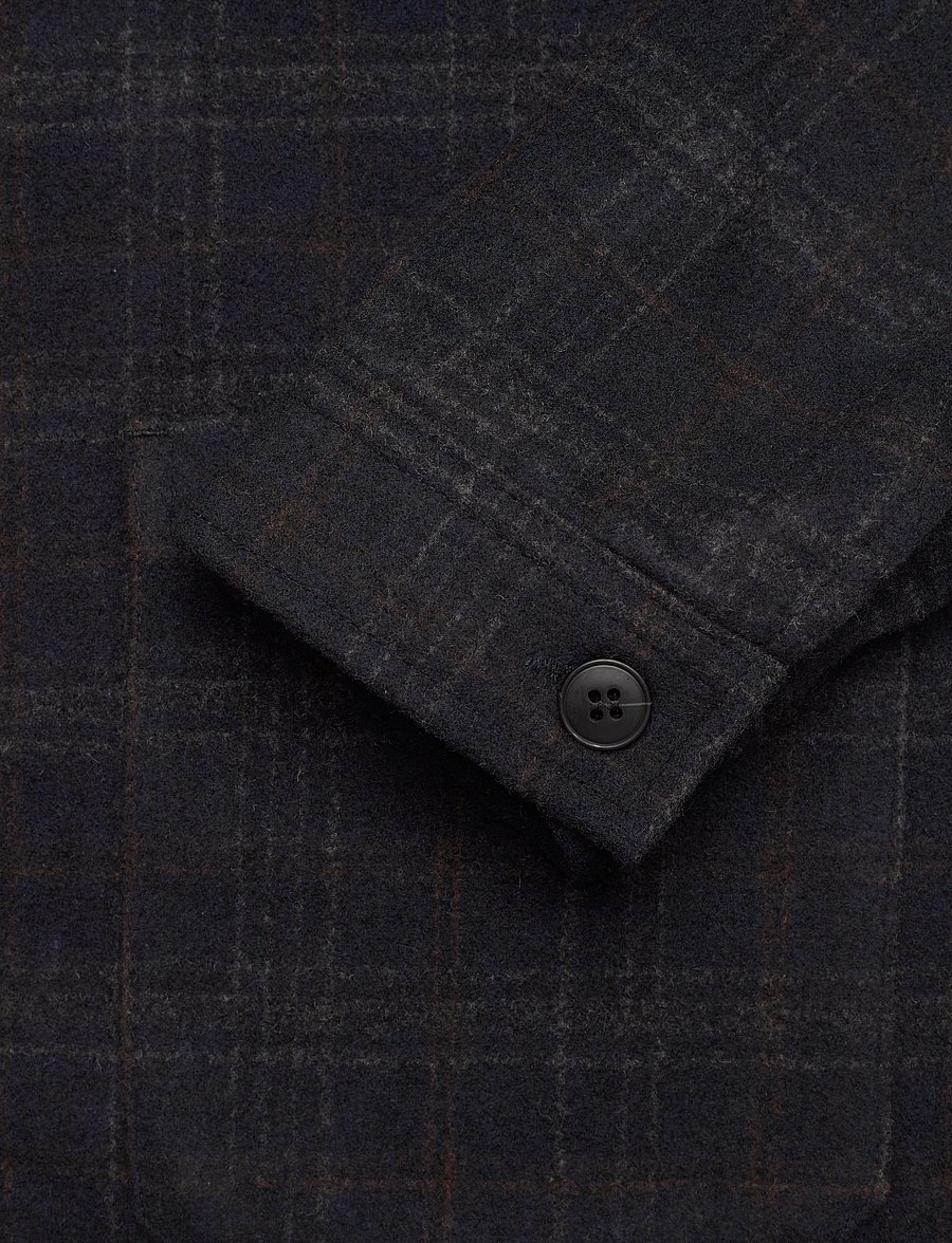 Casual Friday - CFJEUX checked shacket - herbstjacken - dark navy - 3