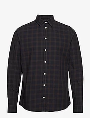 Casual Friday - Anton LS BD checked oxford shirt - rutiga skjortor - dark navy - 0