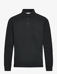 Casual Friday - Sebastian polo sweat with emb. - langermede - black beauty - 0