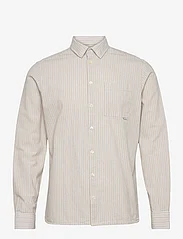 Casual Friday - CFAnton LS BU striped shirt - laveste priser - chateau gray - 0