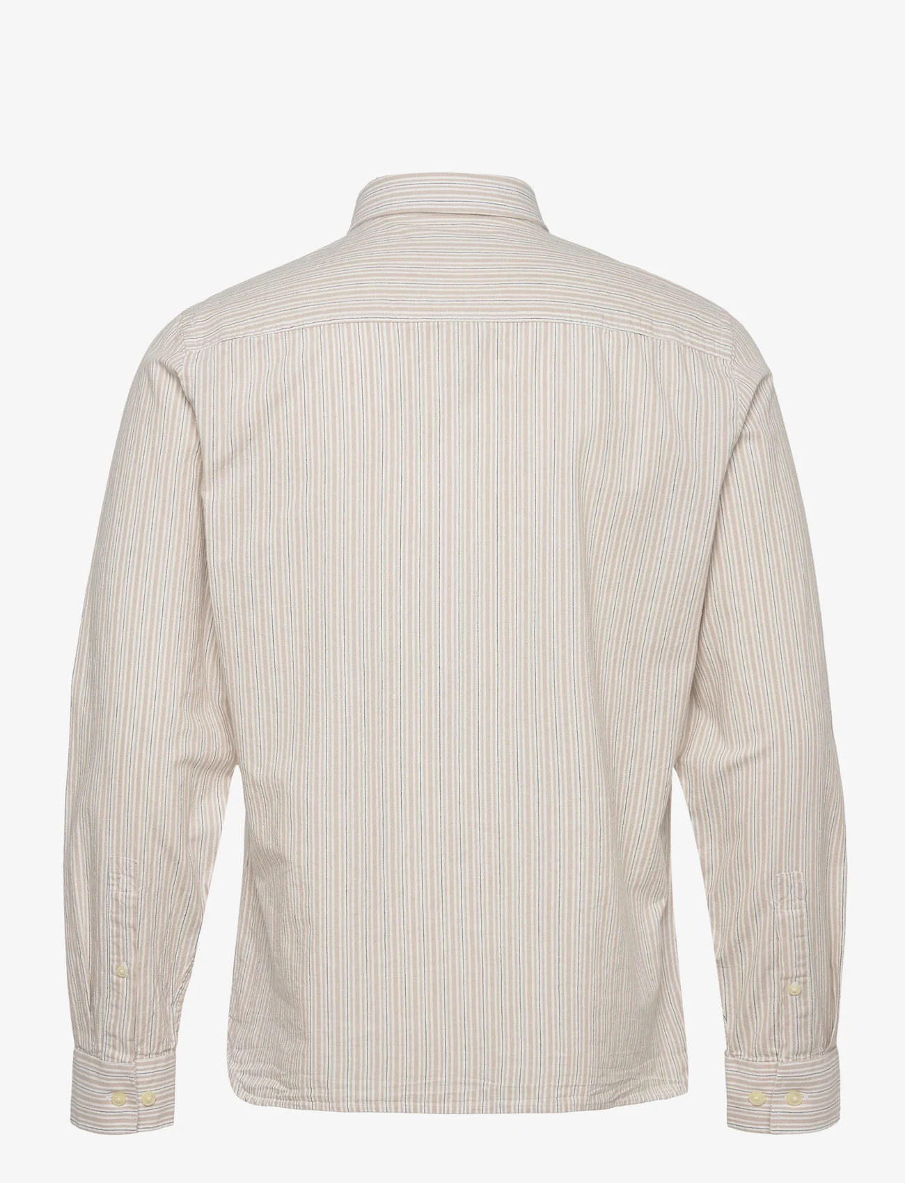 Casual Friday - CFAnton LS BU striped shirt - casual shirts - chateau gray - 1