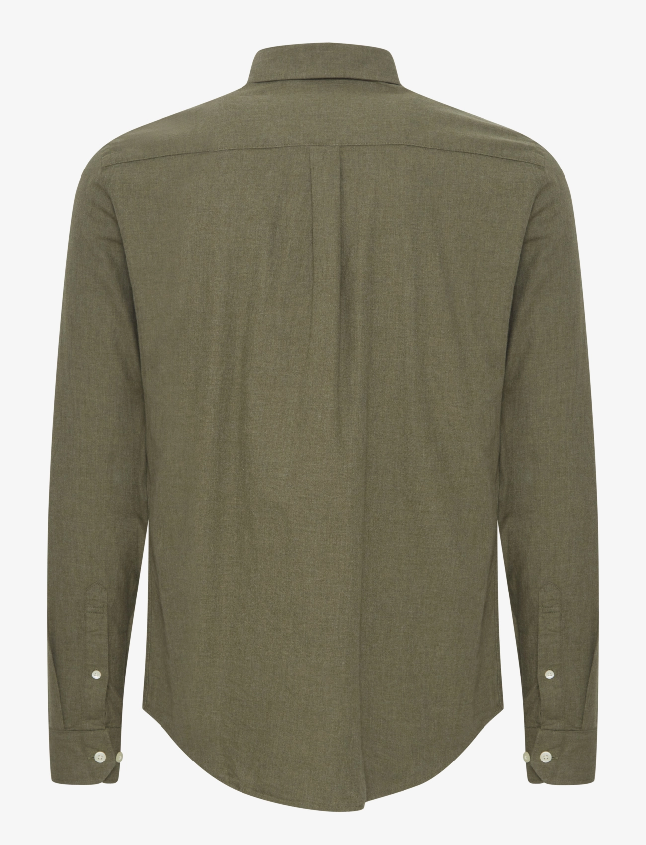 Casual Friday - CFANTON LS BD FIL A FIL SHIRT - laveste priser - burnt olive melange - 2