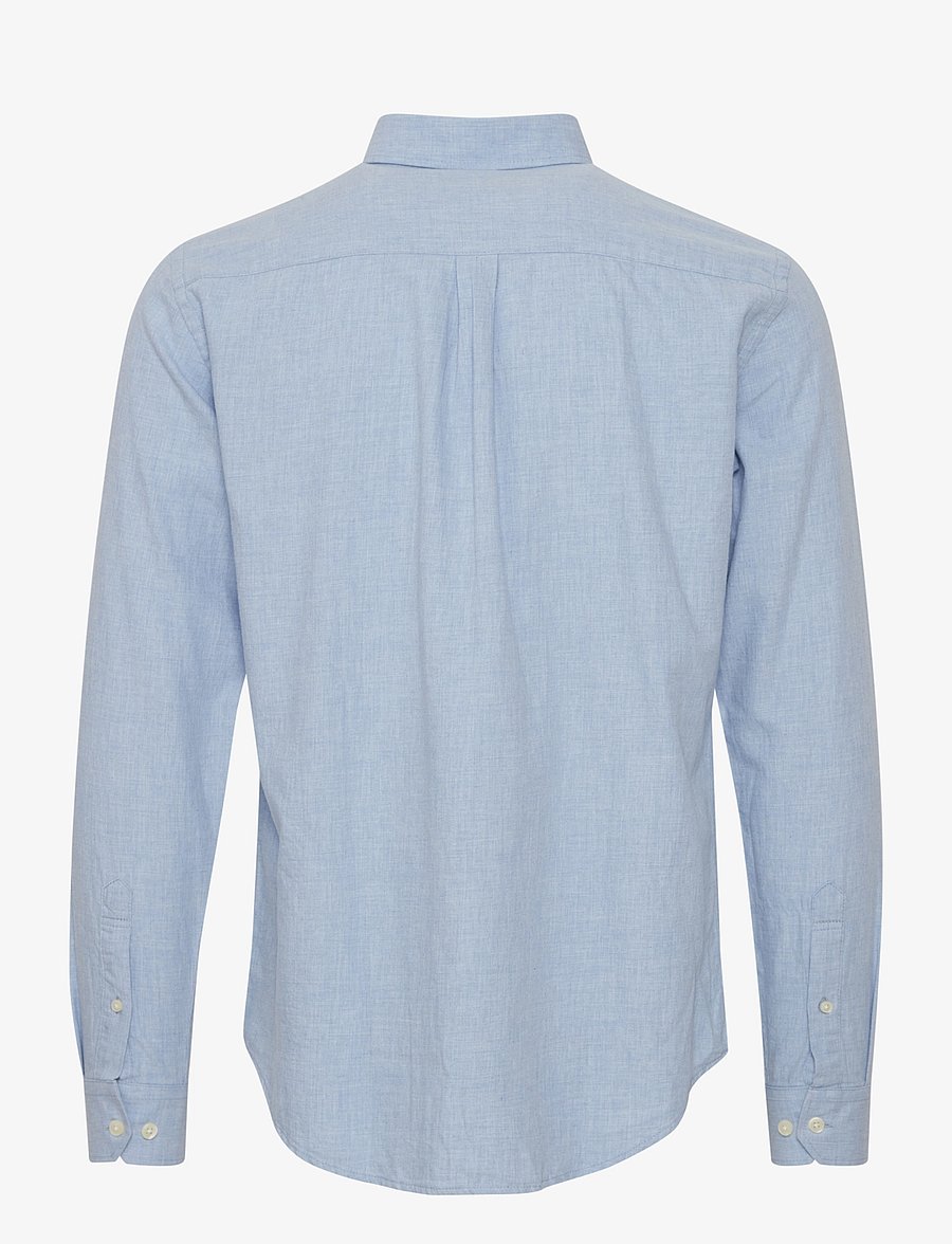 Casual Friday - CFANTON LS BD FIL A FIL SHIRT - linen shirts - chambray blue - 2
