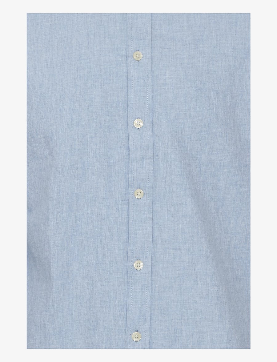 Casual Friday - CFANTON LS BD FIL A FIL SHIRT - linen shirts - chambray blue - 3