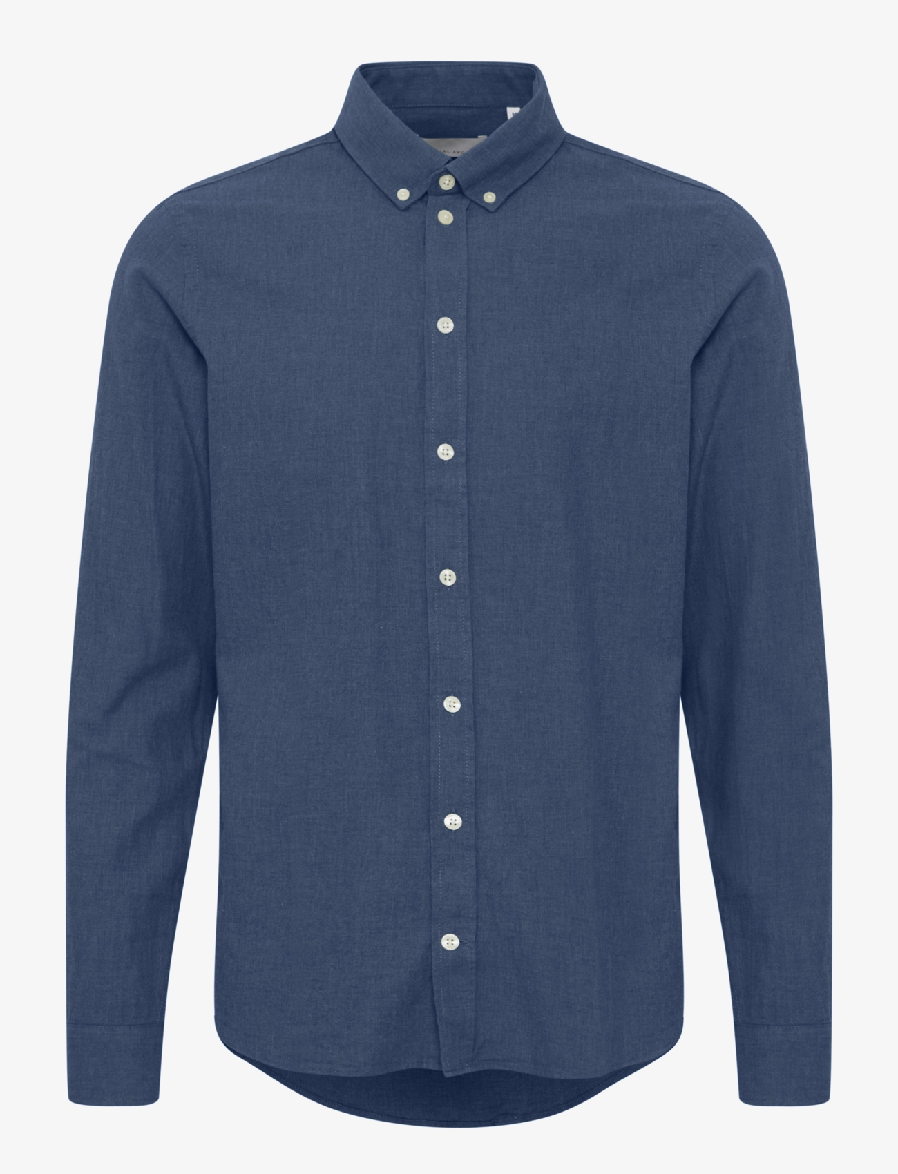 Casual Friday - CFANTON LS BD FIL A FIL SHIRT - linased särgid - dark navy melange - 1