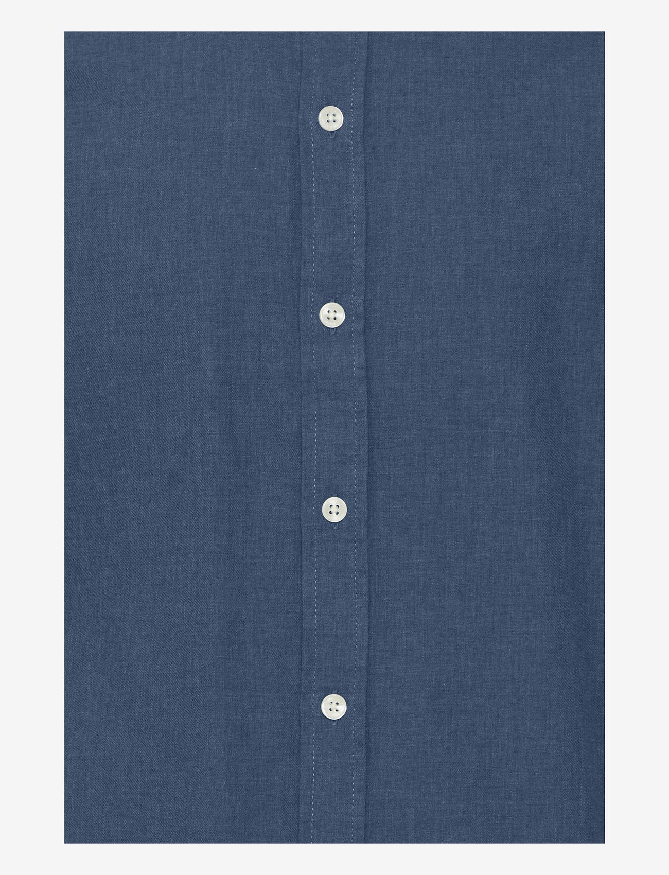 Casual Friday - CFANTON LS BD FIL A FIL SHIRT - linen shirts - dark navy melange - 3