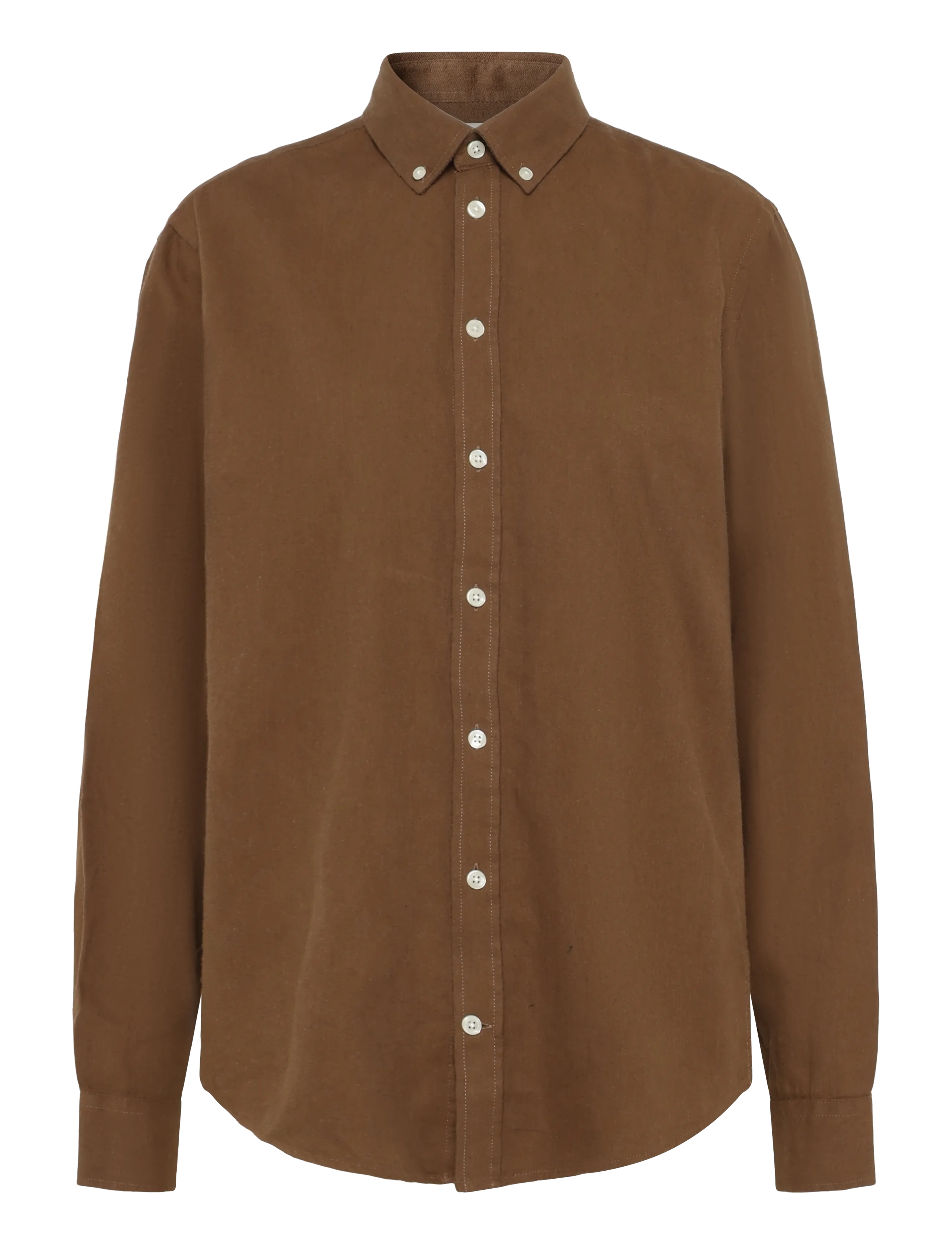 Casual Friday CFANTON LS BD FIL A FIL SHIRT - Leinenhemden - SEPIA MELANGE / brown
