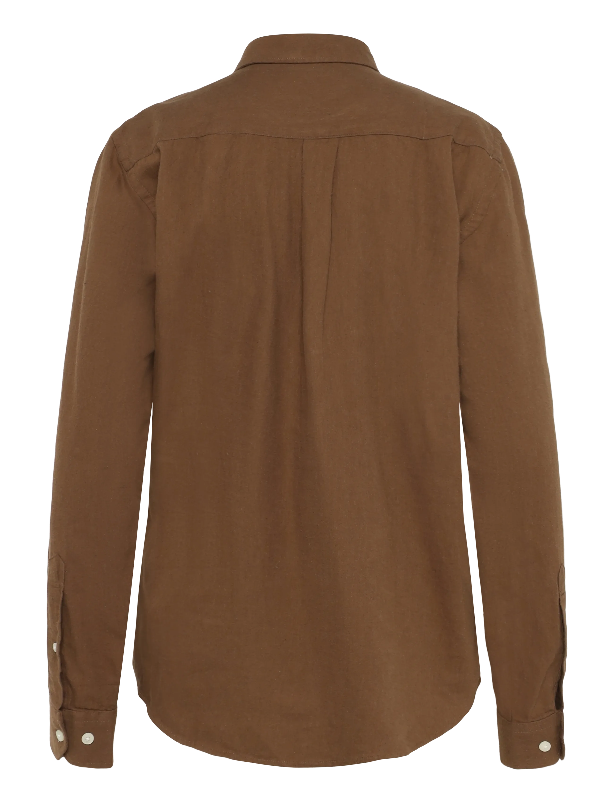 Casual Friday - CFANTON LS BD FIL A FIL SHIRT - leinenhemden - sepia melange - 1