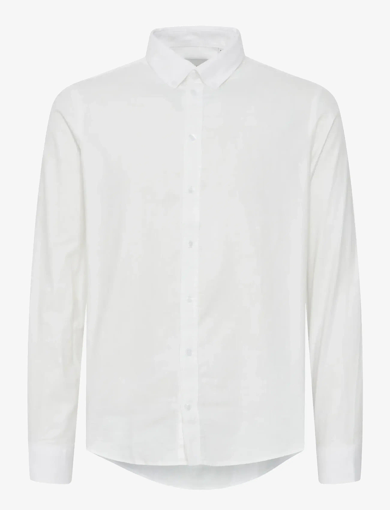 Casual Friday - CFANTON LS BD FIL A FIL SHIRT - hørskjorter - snow white - 1