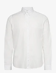 Casual Friday - CFANTON LS BD fil a fil shirt - laveste priser - snow white - 0