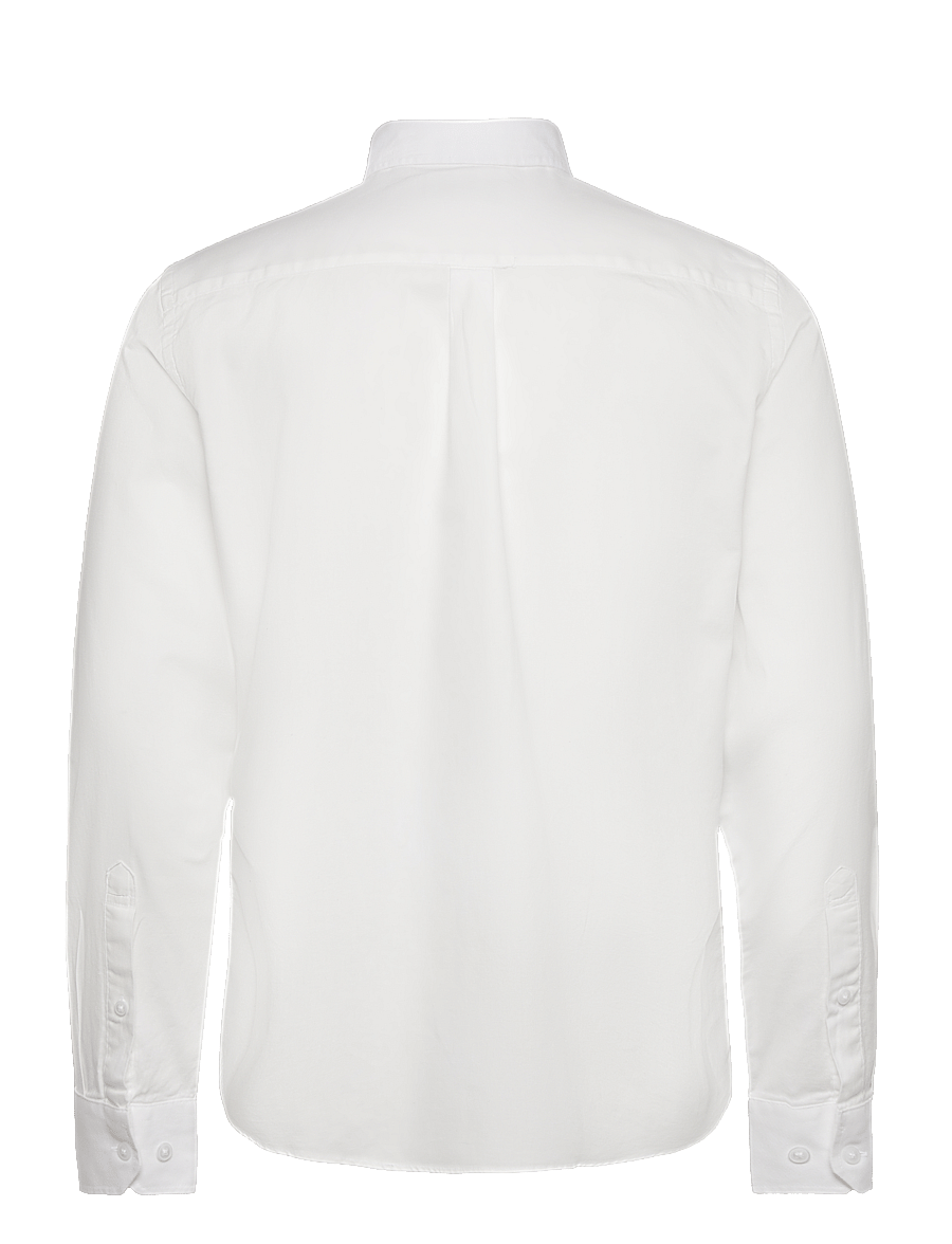 Casual Friday - CFANTON LS BD FIL A FIL SHIRT - leinenhemden - snow white - 2