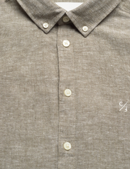 Casual Friday - CFAnton 0053 BD LS linen mix shirt - linen shirts - burnt olive - 3