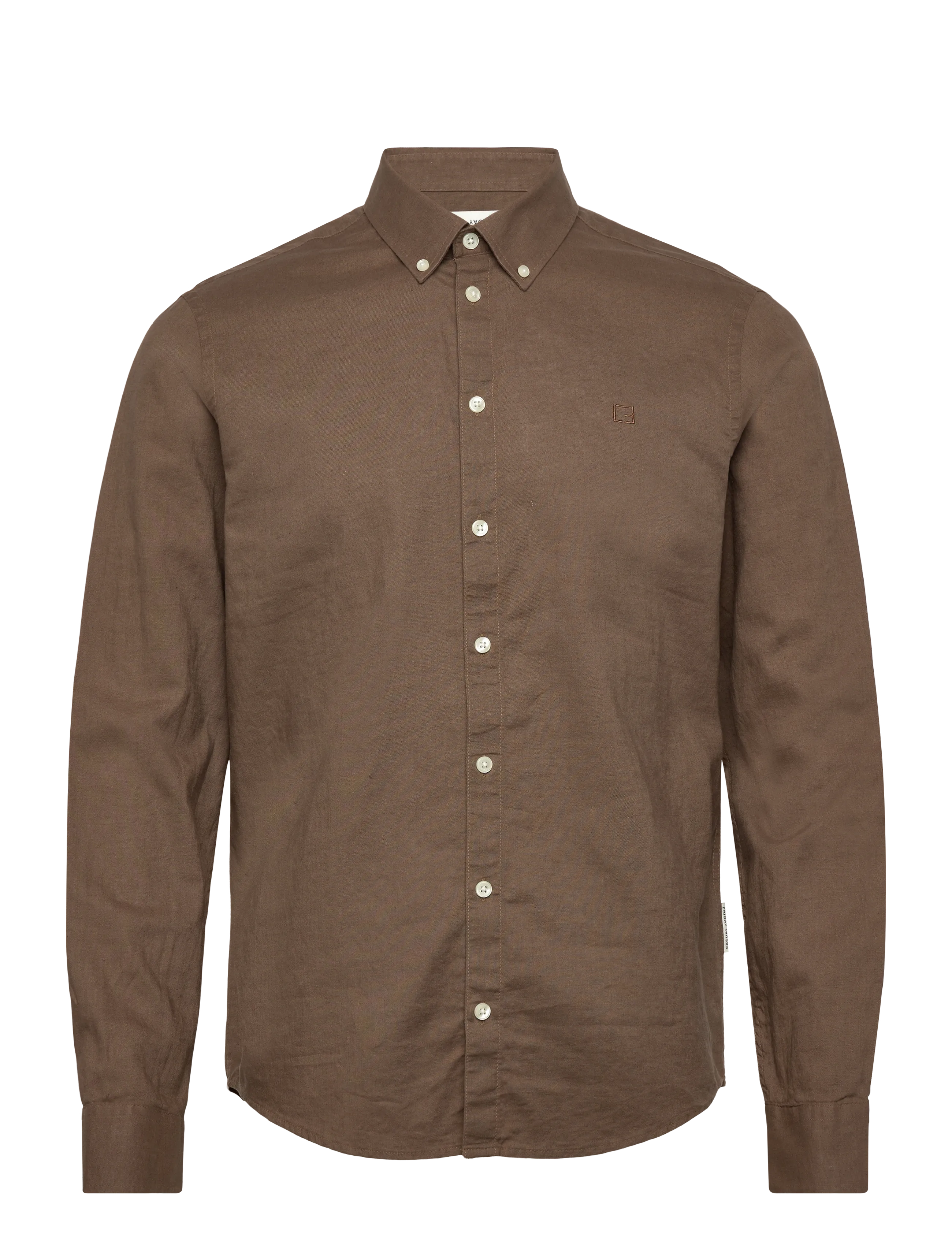 Casual Friday CFANTON BD LS LINEN MIX - Leinenhemden - CUB / brown