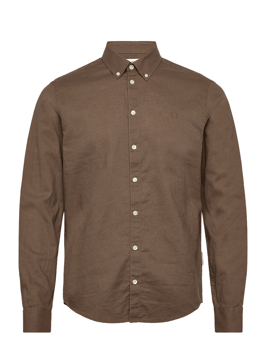 Casual Friday - CFANTON BD LS LINEN MIX - linneskjortor - cub - 0