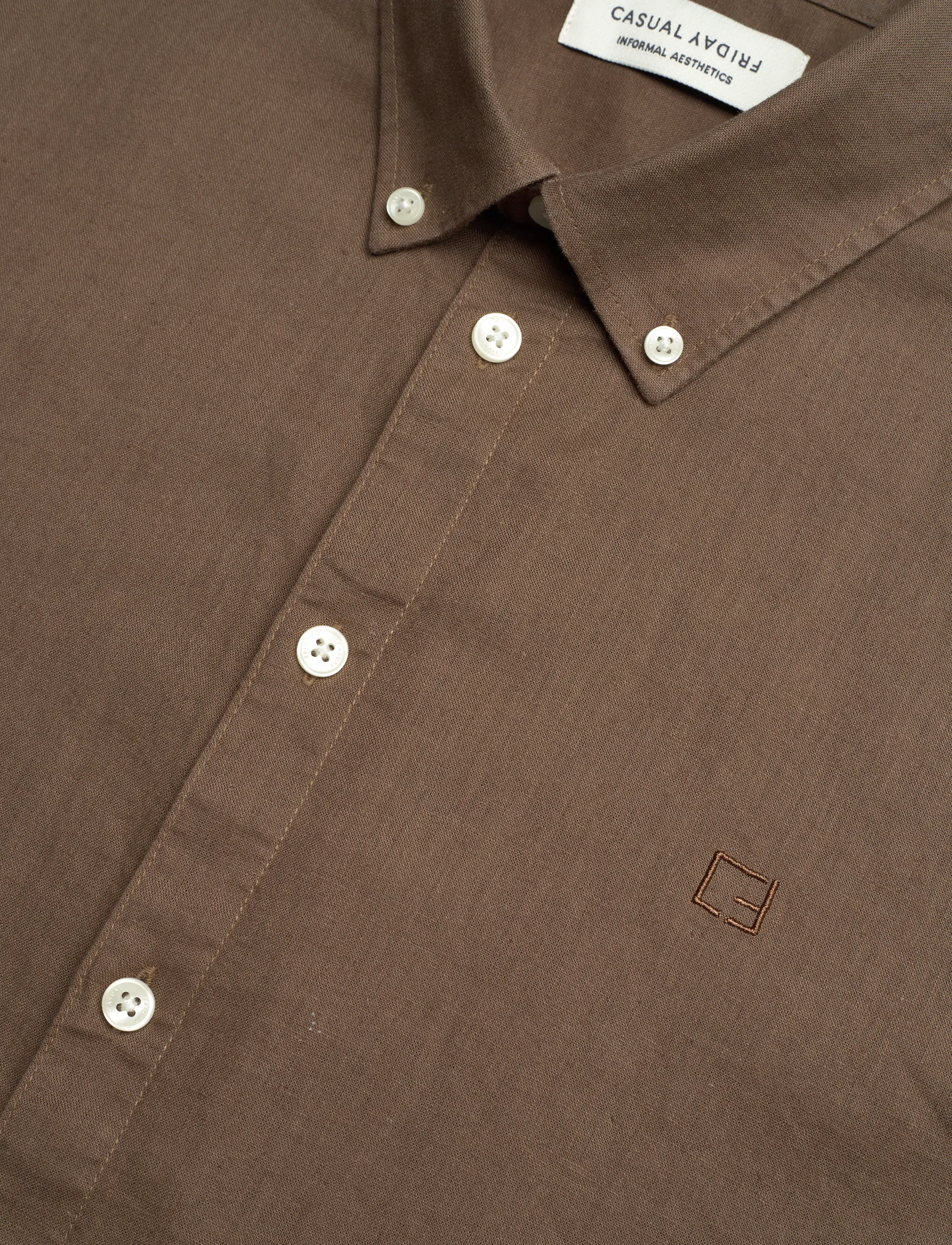 Casual Friday - CFANTON BD LS LINEN MIX - linneskjortor - cub - 3