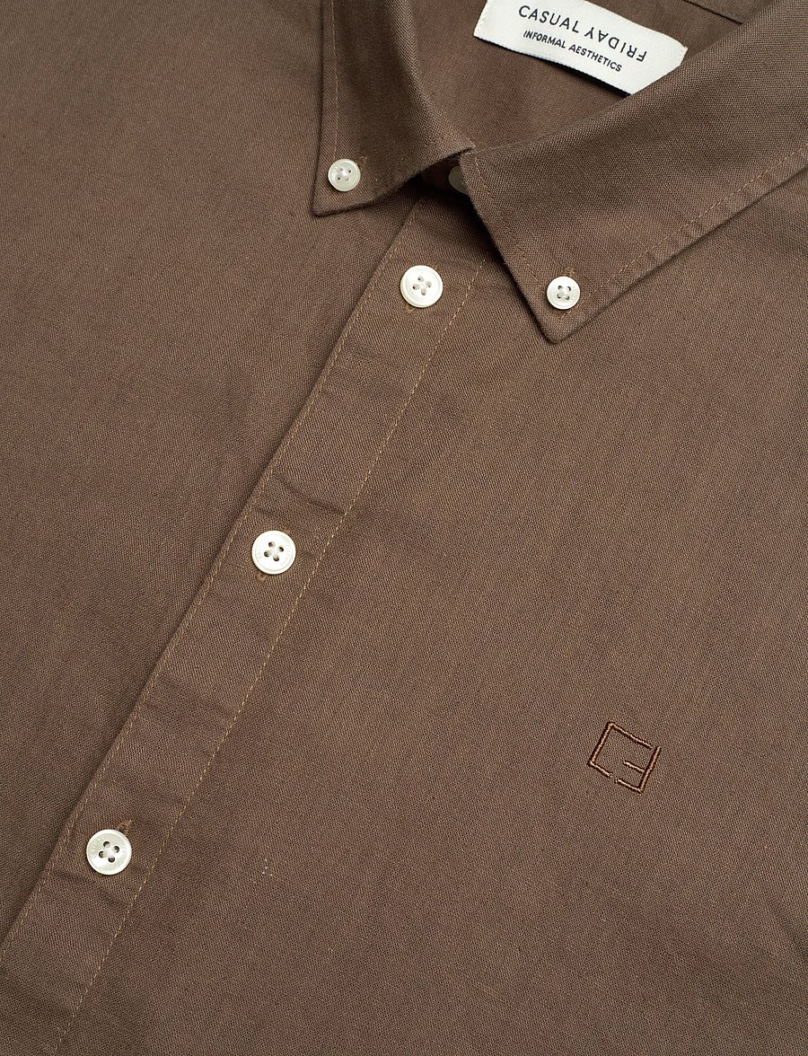 Casual Friday - CFANTON BD LS LINEN MIX - linneskjortor - cub - 3