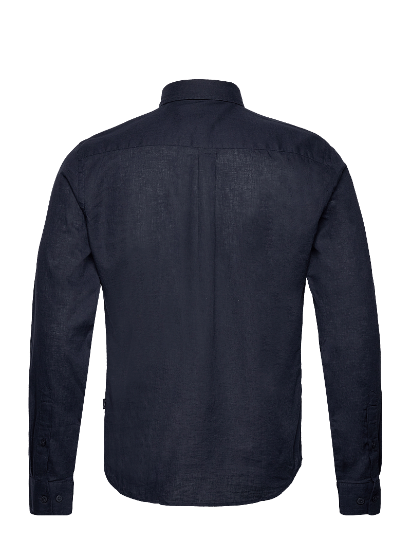 Casual Friday - CFAnton 0053 BD LS linen mix shirt - linased särgid - dark navy - 2