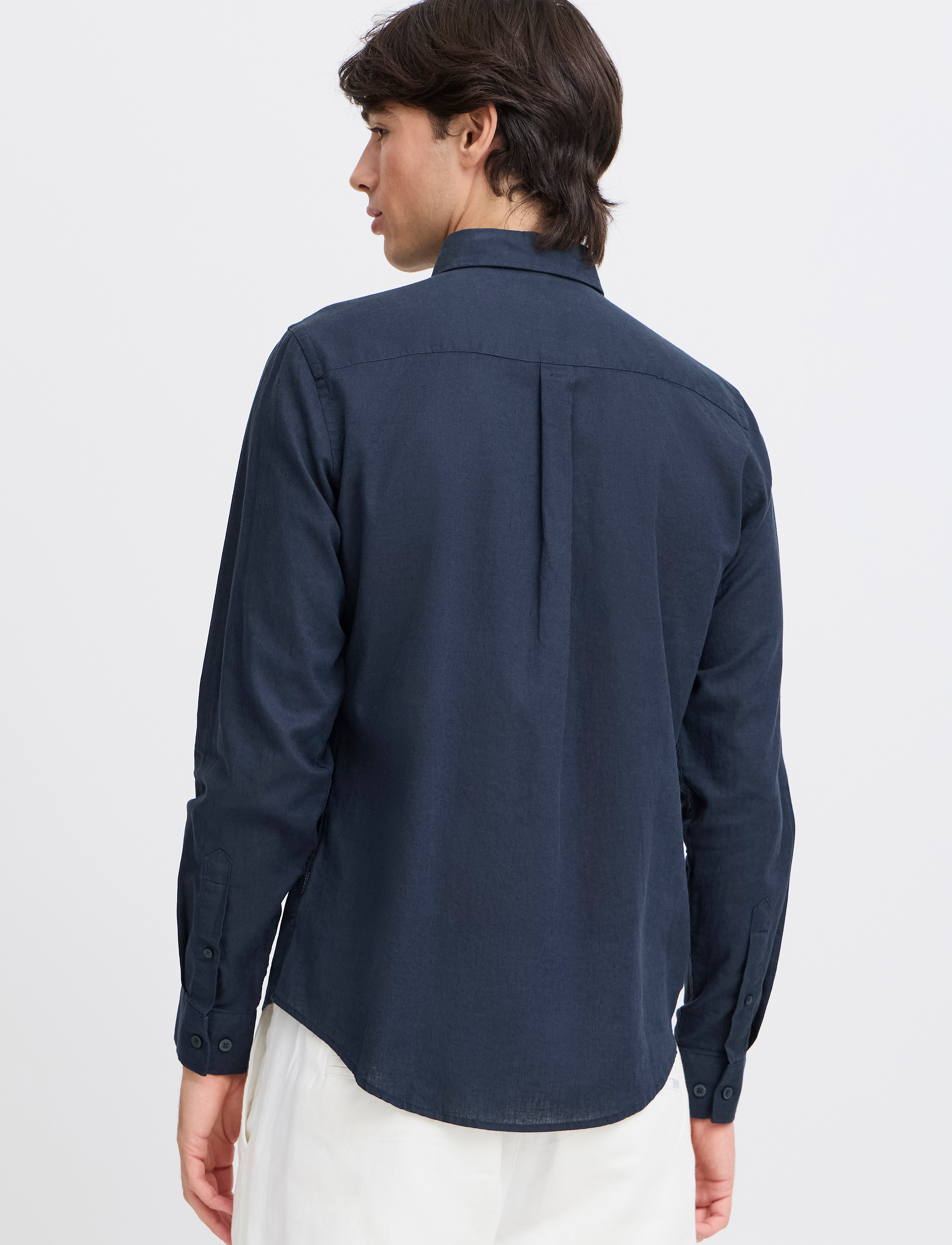 Casual Friday - CFANTON BD LS LINEN MIX - laveste priser - dark navy - 4