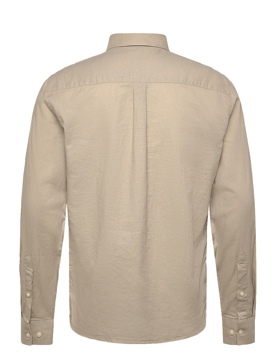 Casual Friday - CFANTON BD LS LINEN MIX - hørskjorter - island fossil - 1