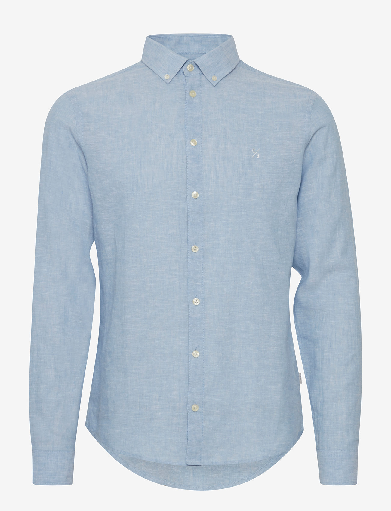 Casual Friday - CFAnton 0053 BD LS linen mix shirt - linased särgid - silver lake blue - 1