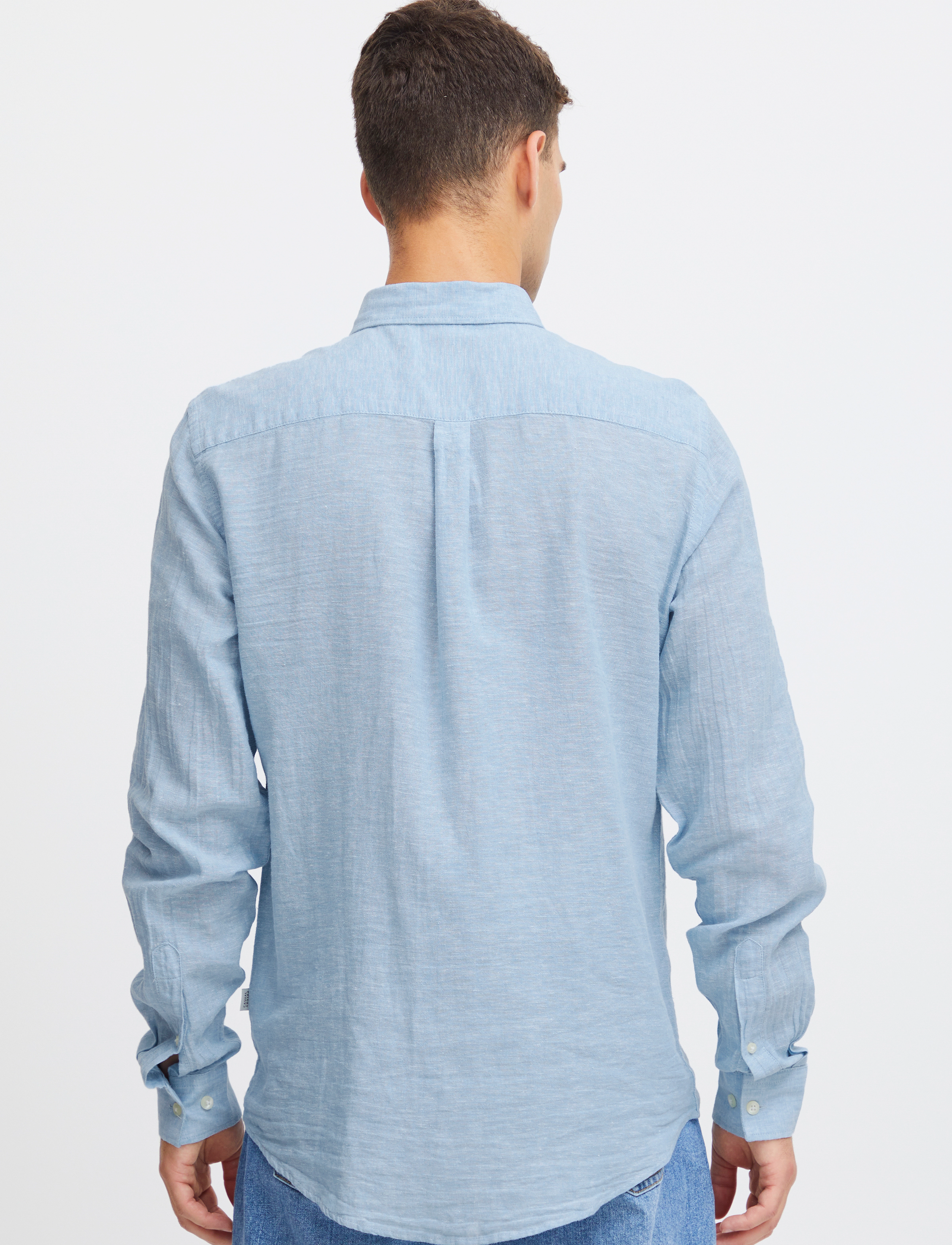 Casual Friday - CFANTON BD LS LINEN MIX - leinenhemden - silver lake blue - 5