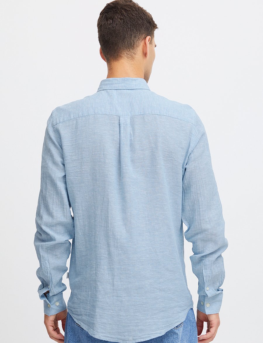 Casual Friday - CFANTON BD LS LINEN MIX - leinenhemden - silver lake blue - 5