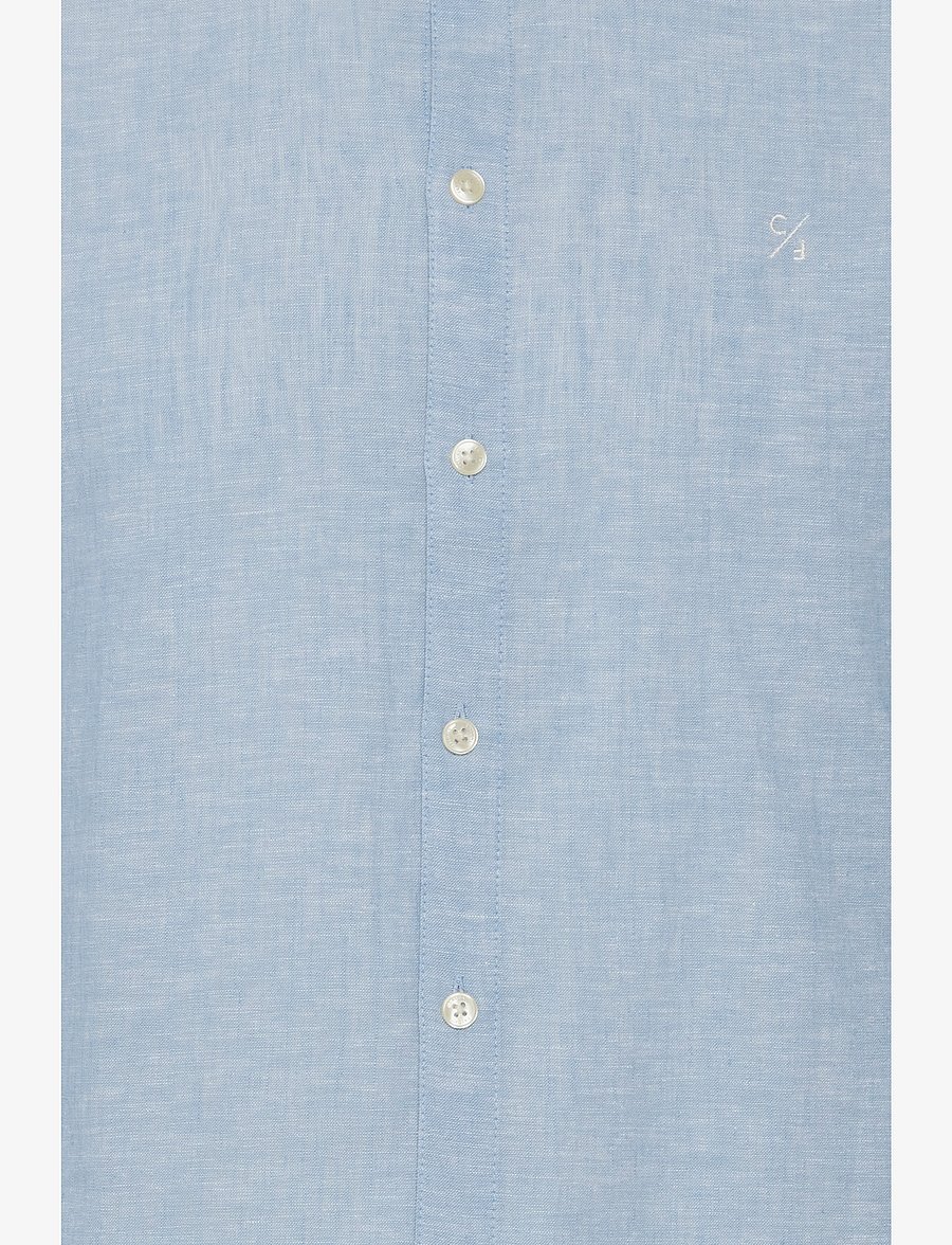 Casual Friday - CFANTON BD LS LINEN MIX - leinenhemden - silver lake blue - 3