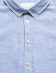 Casual Friday - CFAnton 0053 BD LS linen mix shirt - linneskjortor - silver lake blue - 3