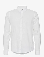Casual Friday - CFAnton 0053 BD LS linen mix shirt - leinenhemden - snow white - 0