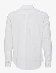 Casual Friday - CFAnton 0053 BD LS linen mix shirt - pellavakauluspaidat - snow white - 1