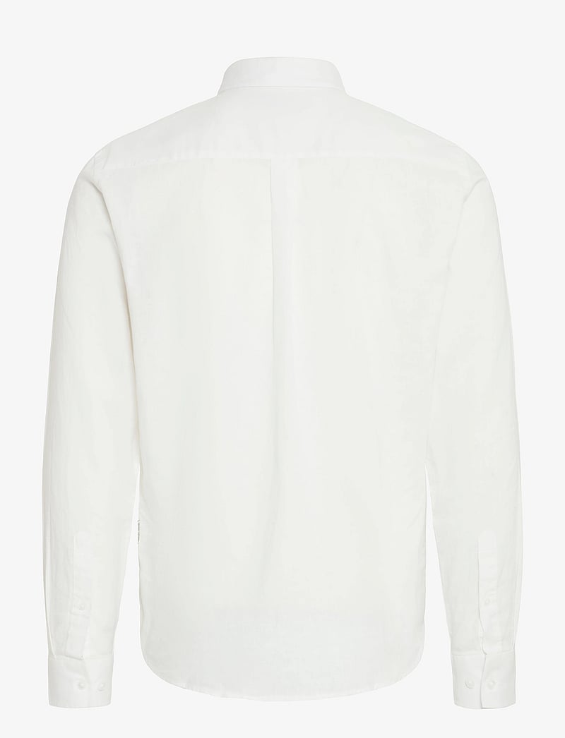 Casual Friday - CFANTON BD LS LINEN MIX - hørskjorter - snow white - 2