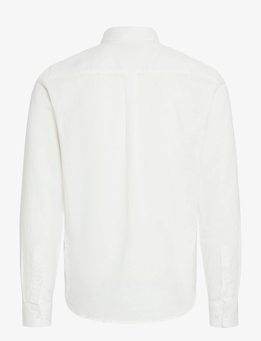 Casual Friday - CFANTON BD LS LINEN MIX - hørskjorter - snow white - 2