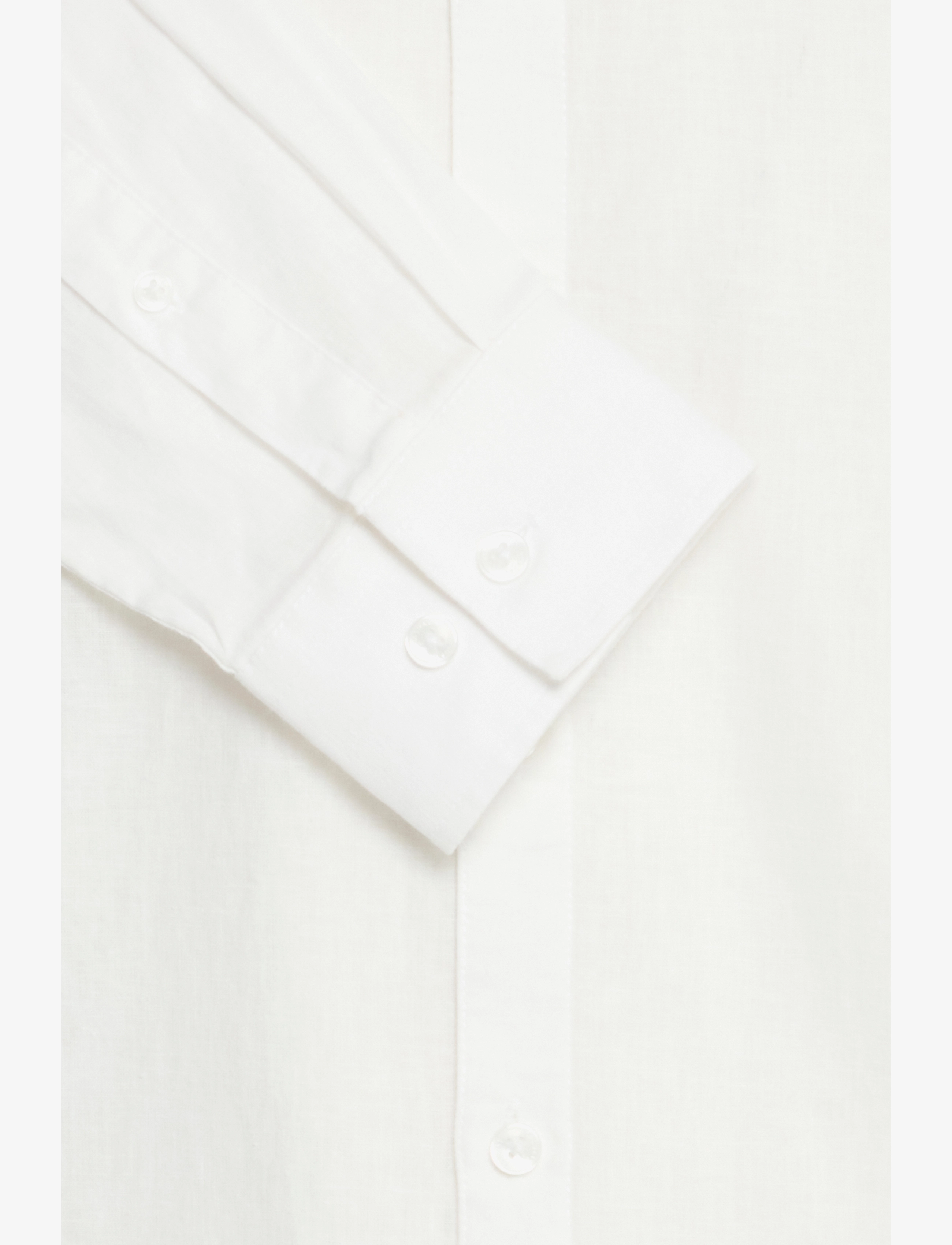 Casual Friday - CFANTON BD LS LINEN MIX - hørskjorter - snow white - 3
