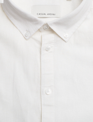 Casual Friday - CFAnton 0053 BD LS linen mix shirt - linskjorter - snow white - 2