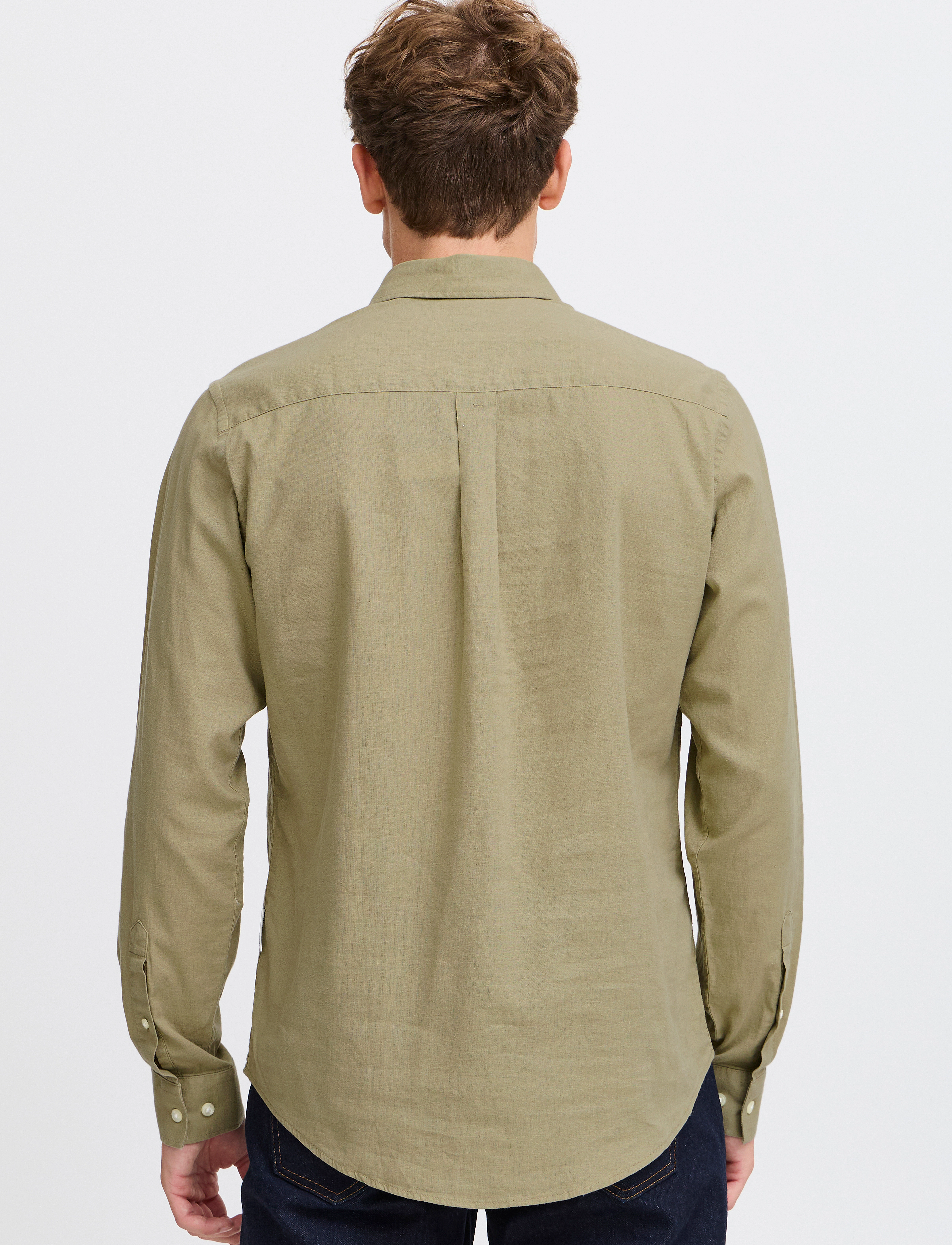 Casual Friday - CFANTON BD LS LINEN MIX - hørskjorter - tree house - 5