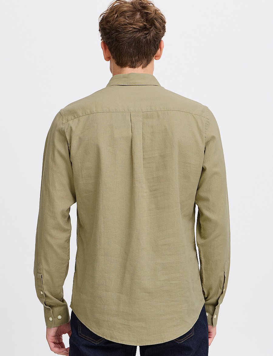 Casual Friday - CFANTON BD LS LINEN MIX - hørskjorter - tree house - 5