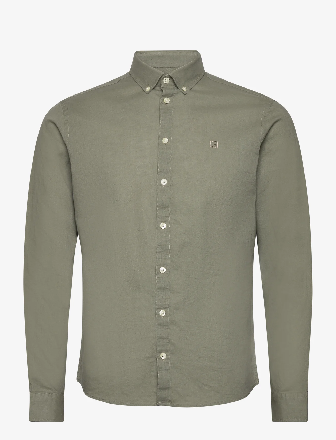 Casual Friday - CFAnton 0053 BD LS linen mix shirt - linnen overhemden - vetiver - 0