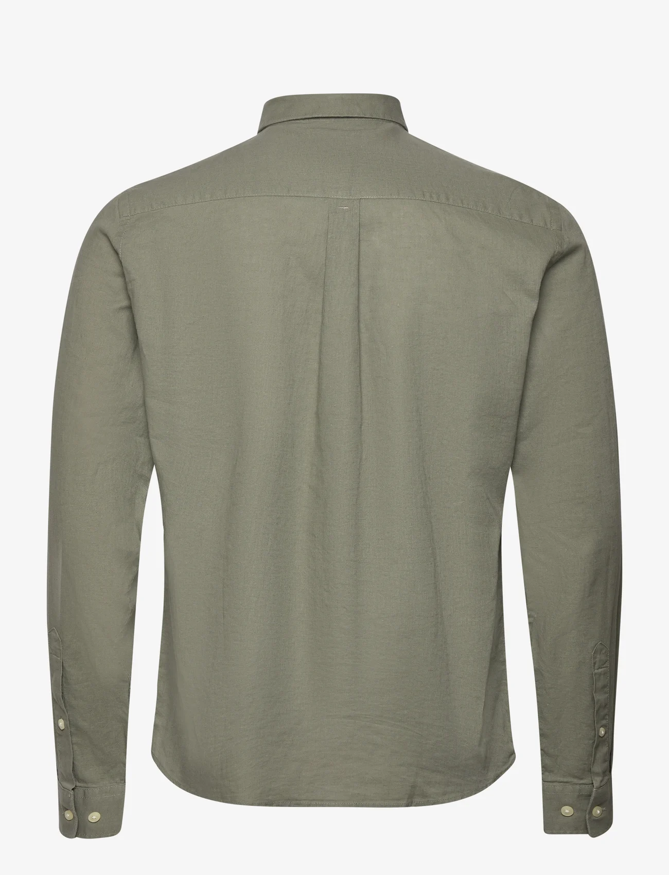 Casual Friday - CFAnton 0053 BD LS linen mix shirt - linskjorter - vetiver - 1