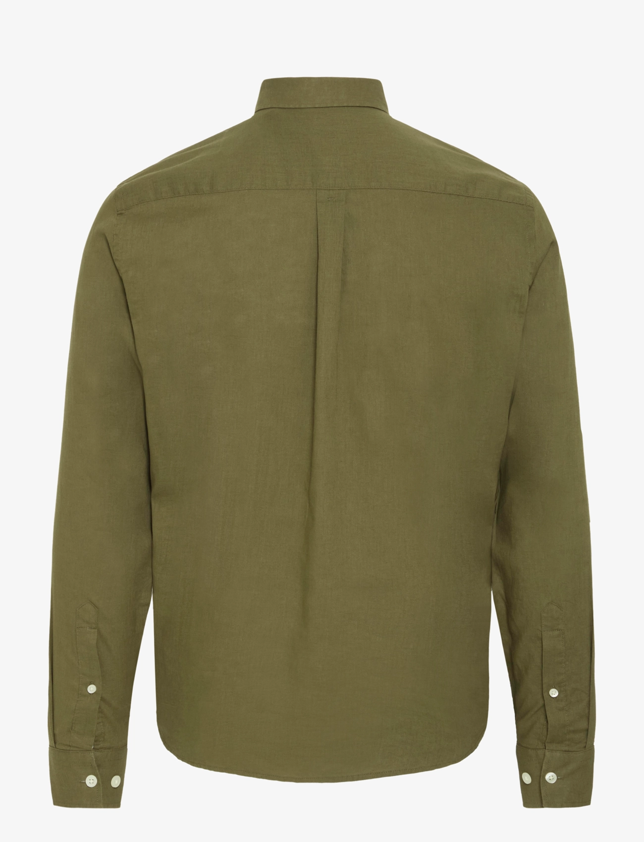 Casual Friday - CFANTON BD LS LINEN MIX - hørskjorter - winter moss - 2